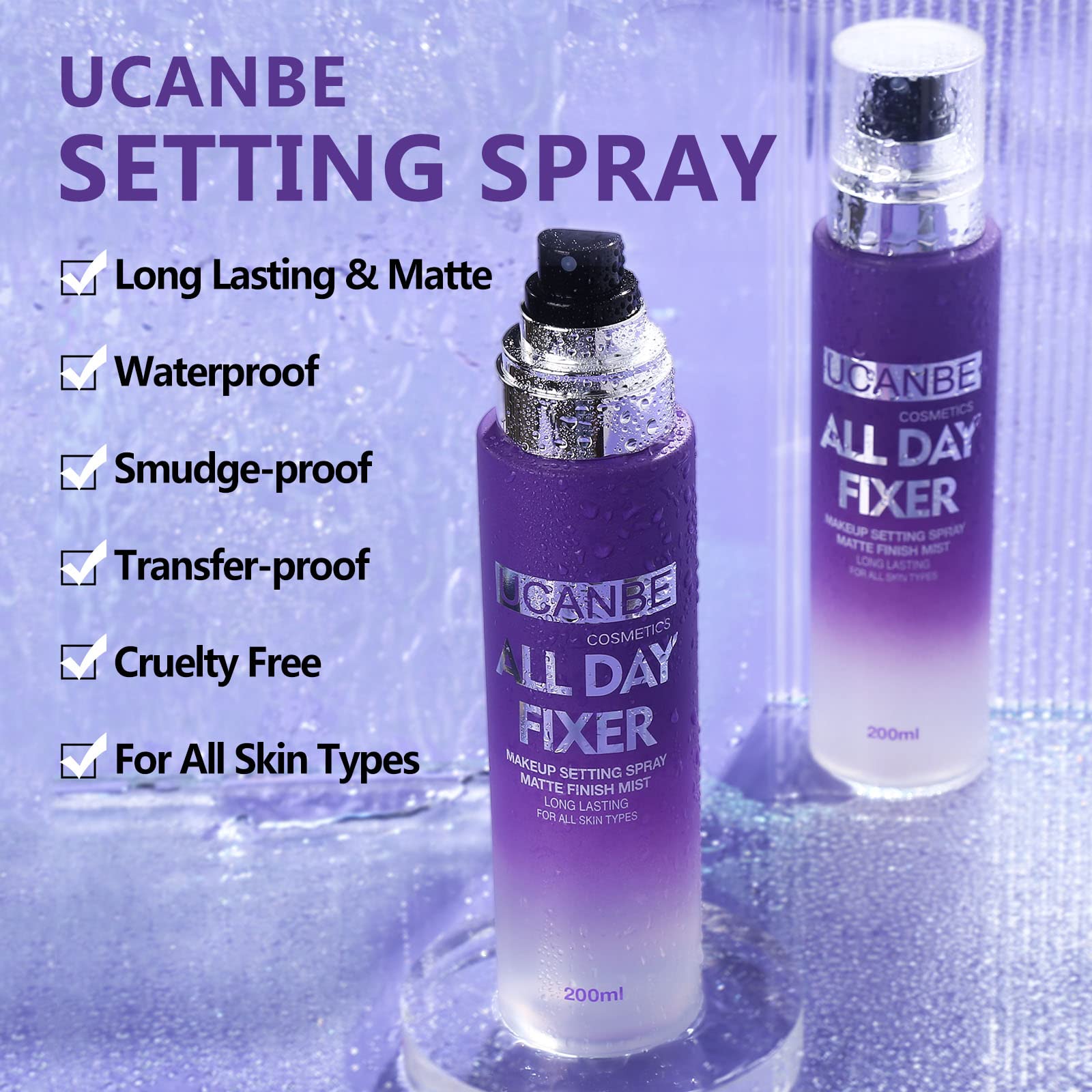 UCANBEMAKEUP: pulverizador ultrafino para aplicación suave y uniforme.