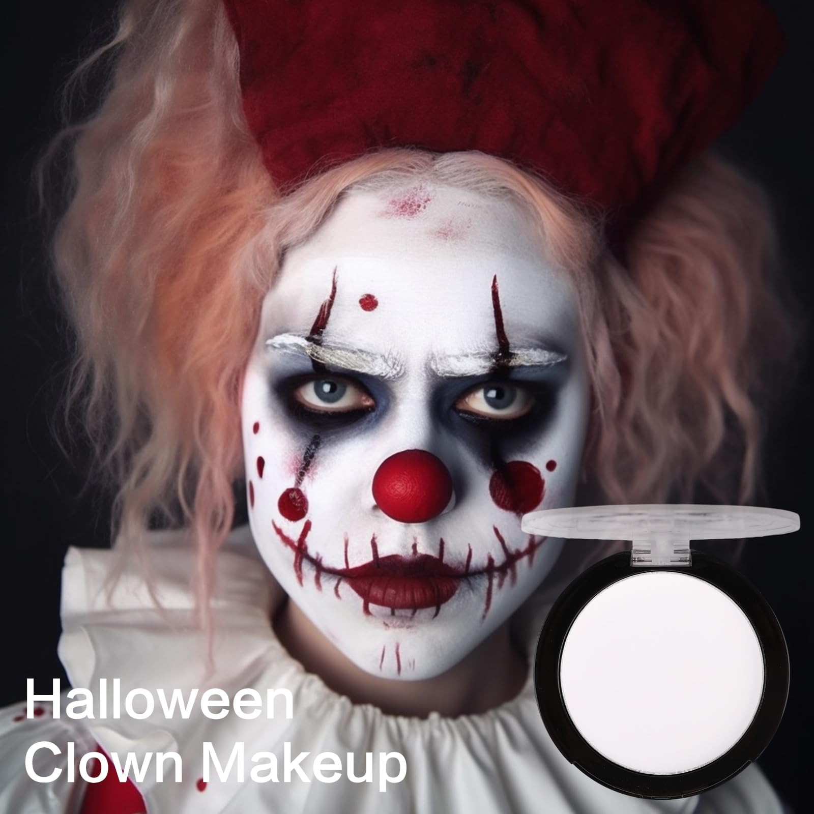 UCANBE Goth White: acabado mate perfecto para looks de payaso.