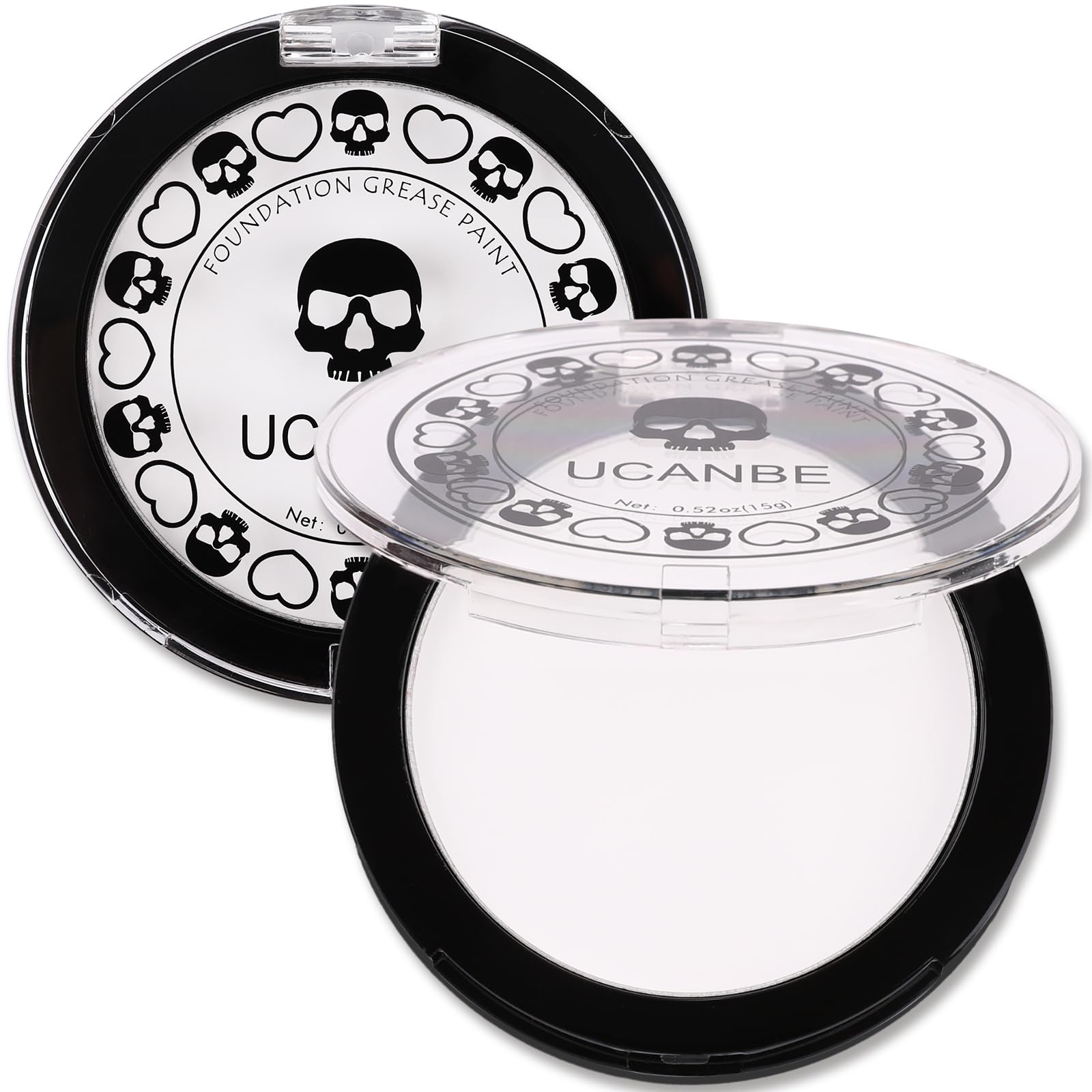 UCANBE Goth White: envase del maquillaje blanco para uso profesional.