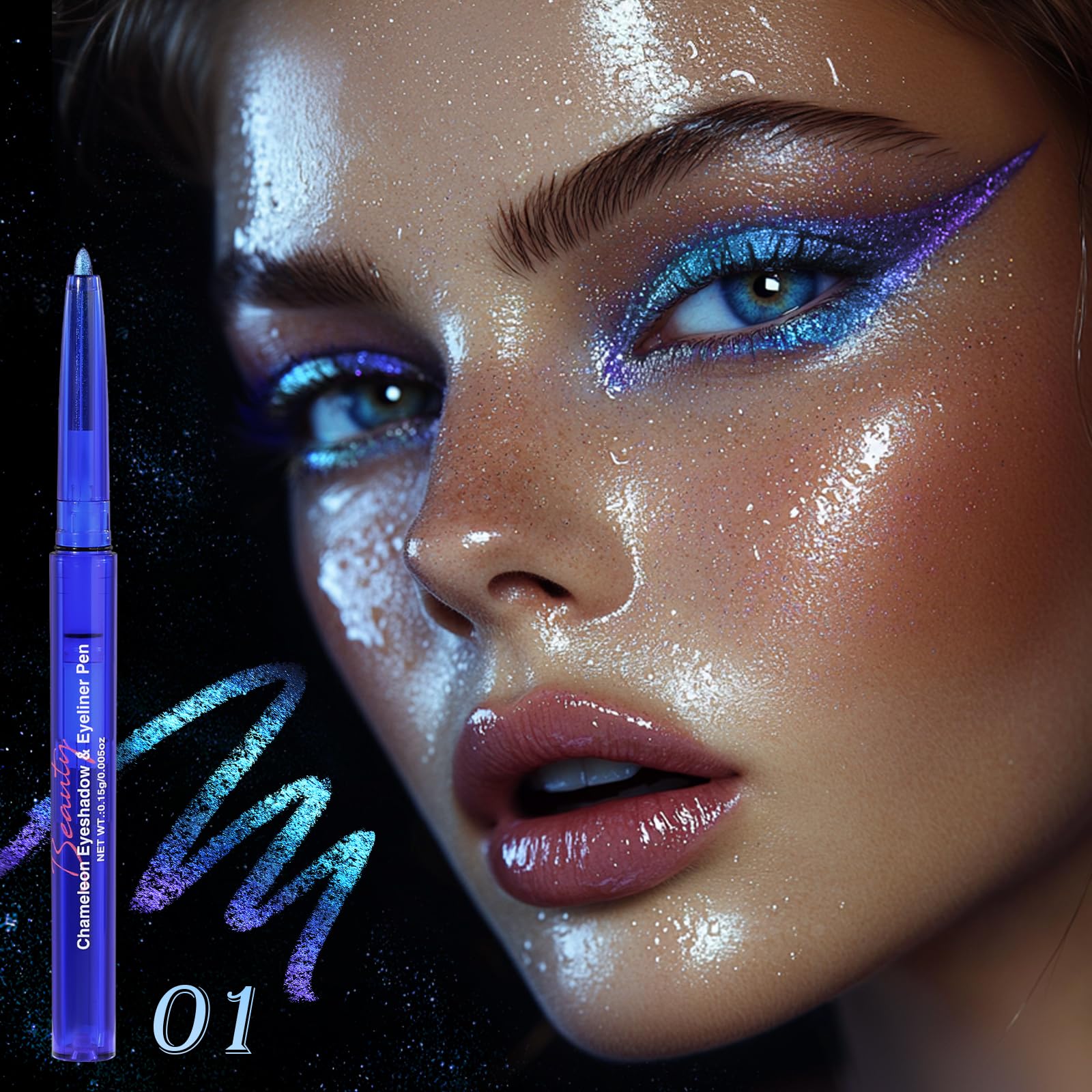 Layer with black base to deepen color shift on UCANBE Chameleon eye pencil