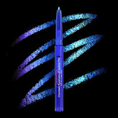 UCANBE Chameleon gel pencil dual eyeshadow and liner in action with color shift