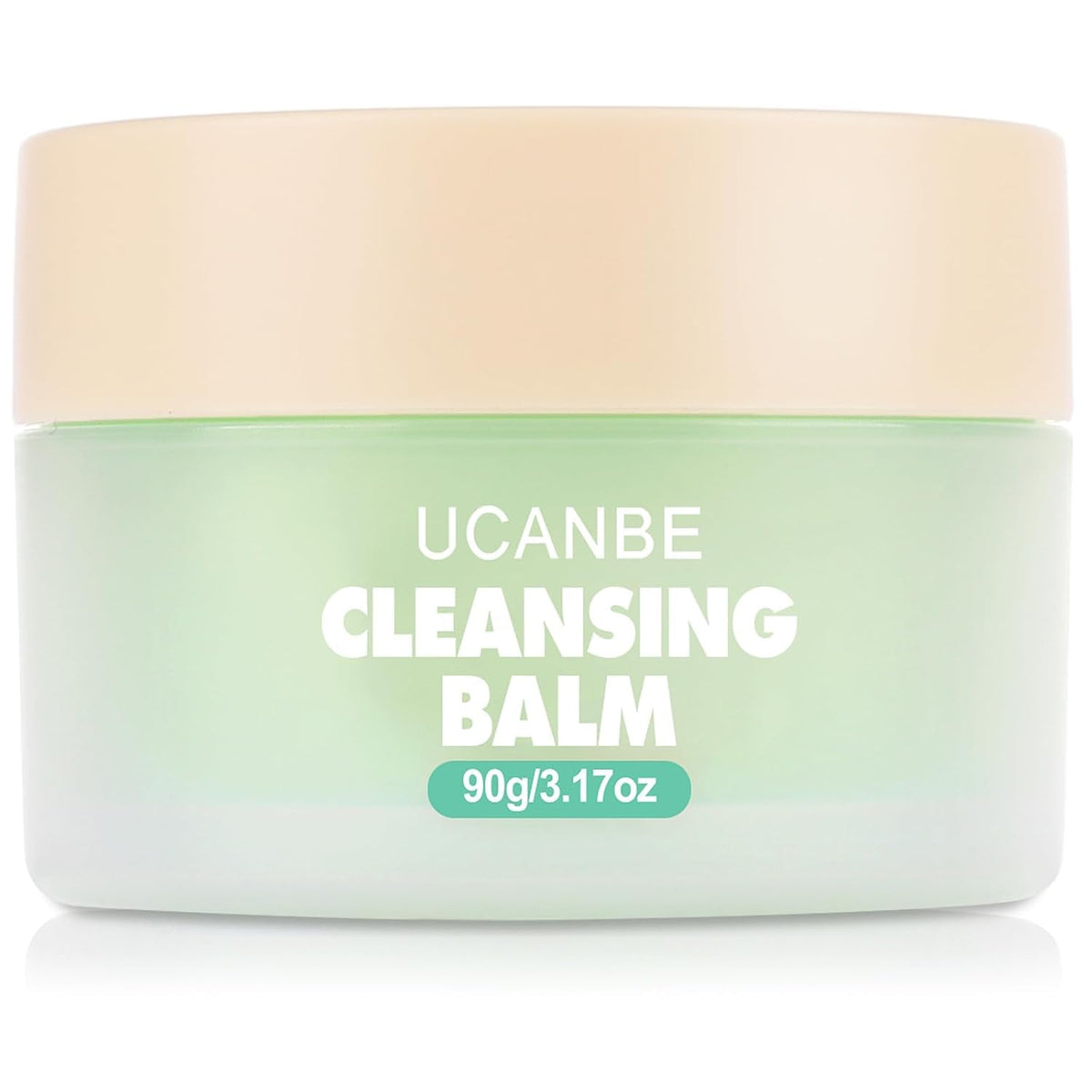 UCANBE cleansing balm remover jar front demonstrating luxurious texture for makeup removal