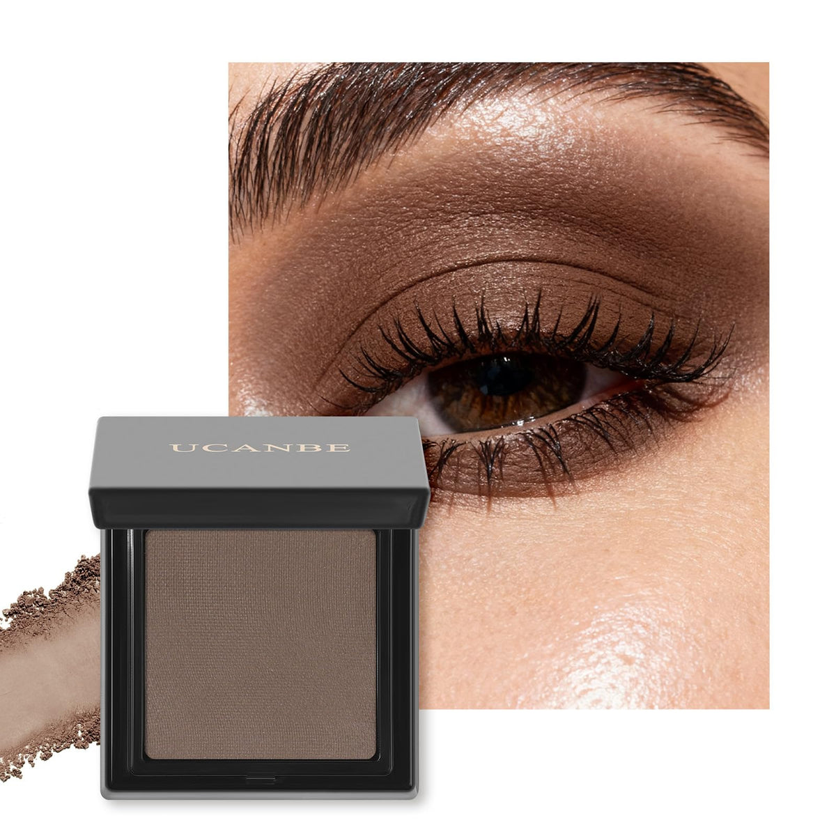 UCANBE Earthy Brown Snow matte shadow for everyday neutrals and soft definition.