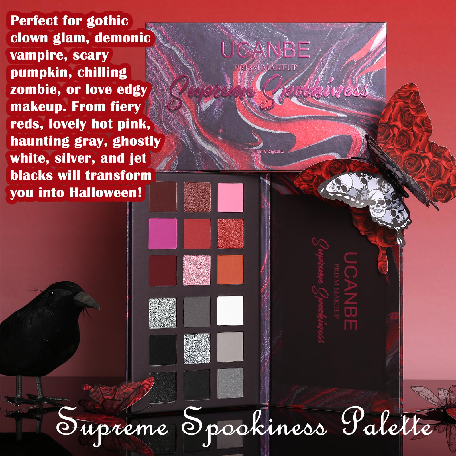 UCANBE compact case keeps the palette portable for travel and touch-ups.