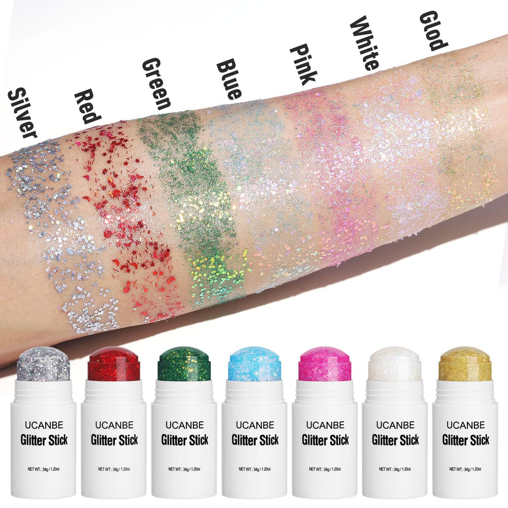 UCANBE glitter stick in hair adds stage-ready sparkle.