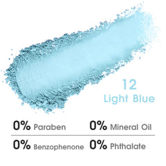 UCANBE Light Blue palette swatches show rich pigment and smooth finish.