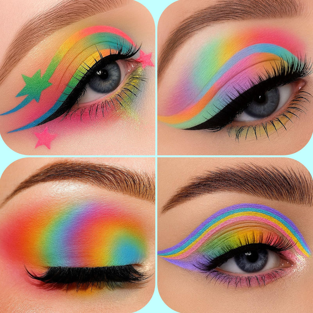 UCANBE Mint Candy creative looks ideas demonstrates rainbow palette versatility.