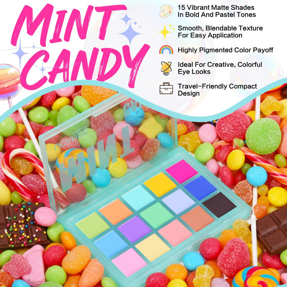 UCANBE Mint Candy pastel shades swatches reveal creamy, blendable color payoff for easy gradients.