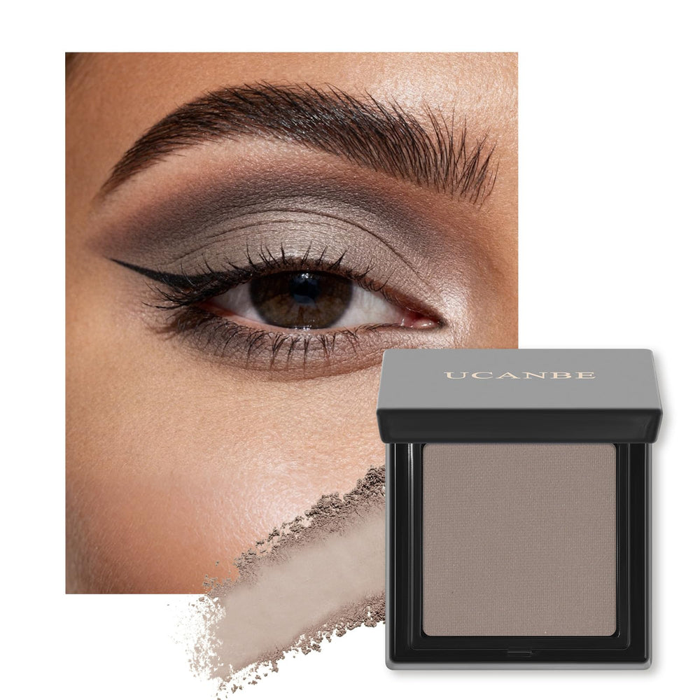 UCANBE Misty Taupe single eyeshadow palette with varied matte neutrals for daily looks