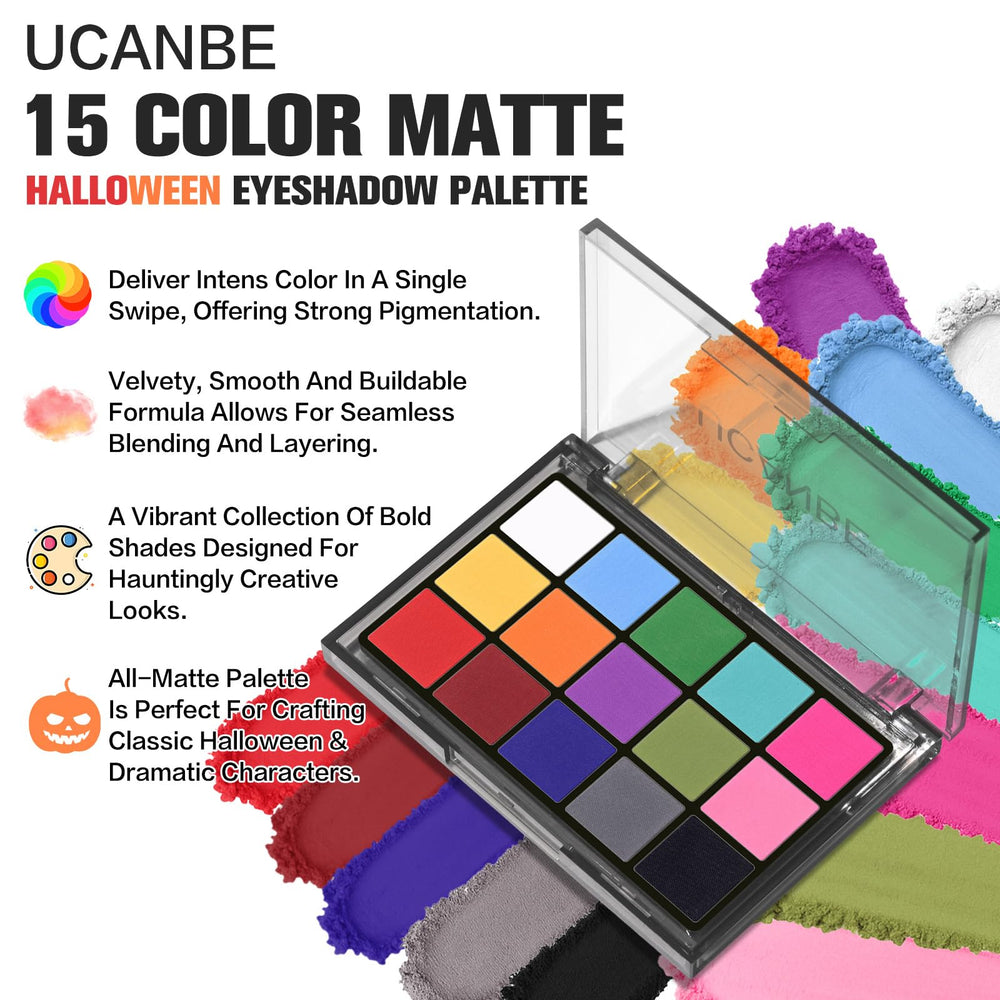 UCANBE Halloween sombra blanca mate para delineados precisos.