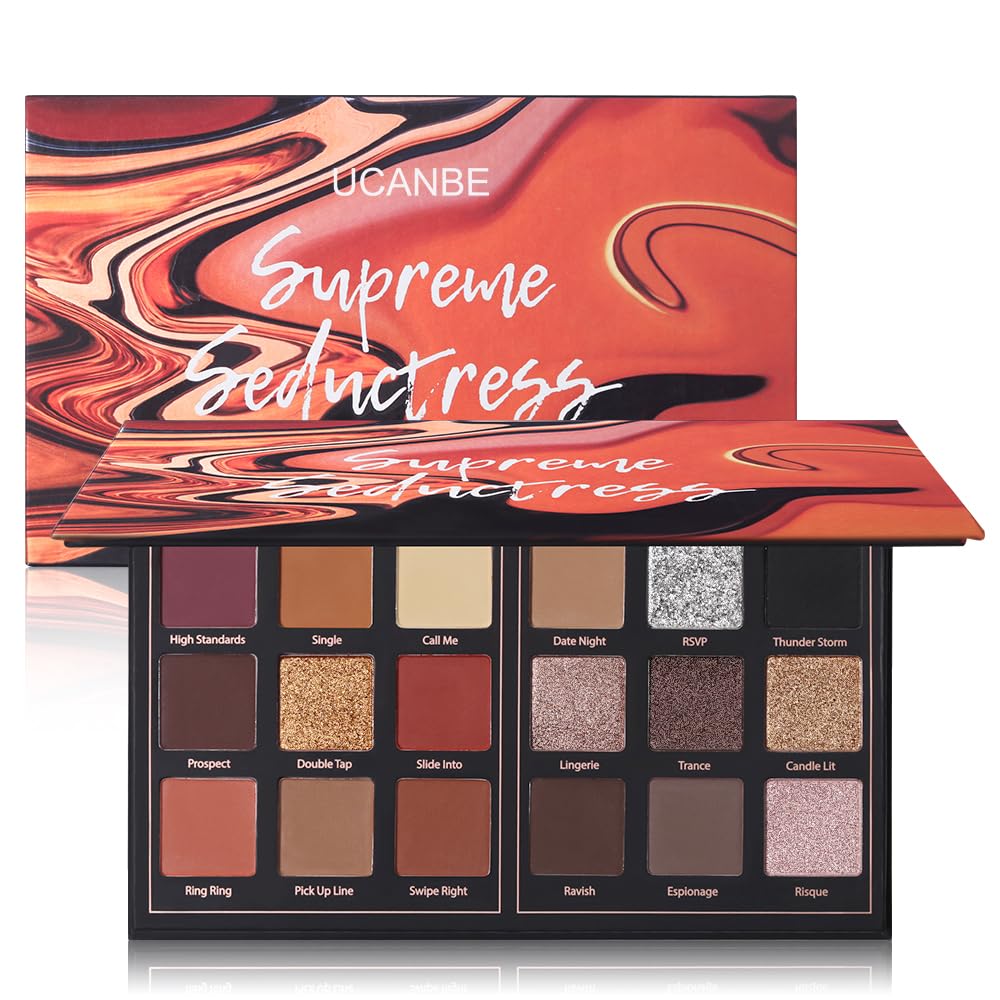 UCANBE Paleta Matte 18 colores: pigmentación intensa y textura suave para estilos versátiles.