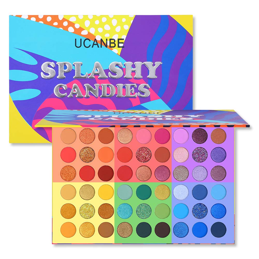 UCANBE paleta de ojos 54 colores con tonos dulces para looks creativos.