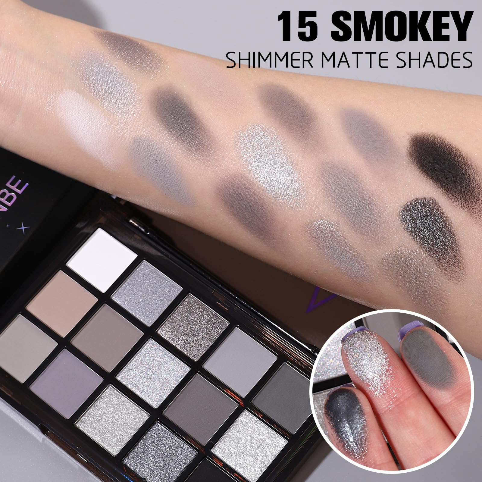 UCANBE Smokey Black: pigmentos intensos para delineados y ahumados de larga duración.