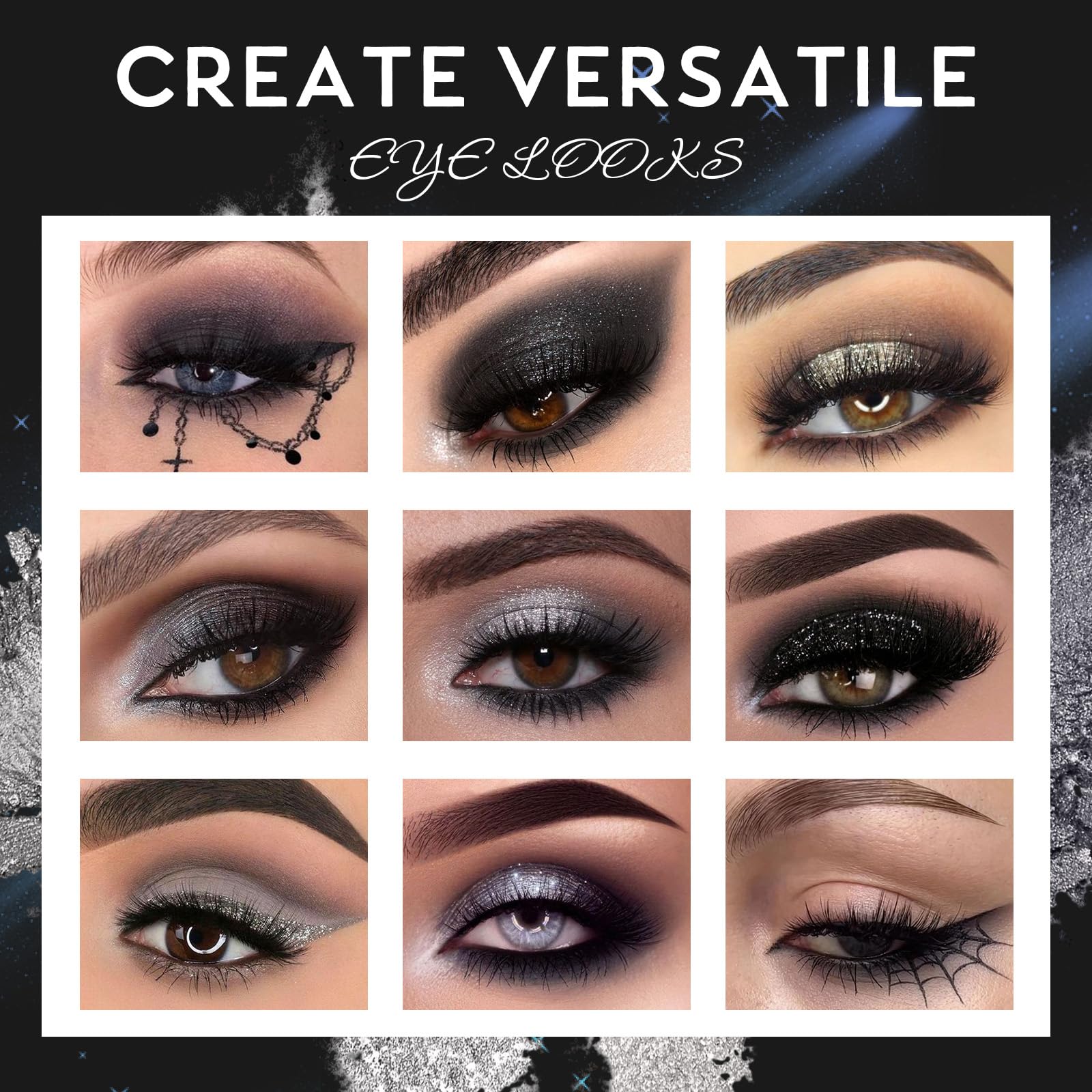 UCANBE Paleta Smokey Black: ideal para fiestas, Halloween y looks de diario.