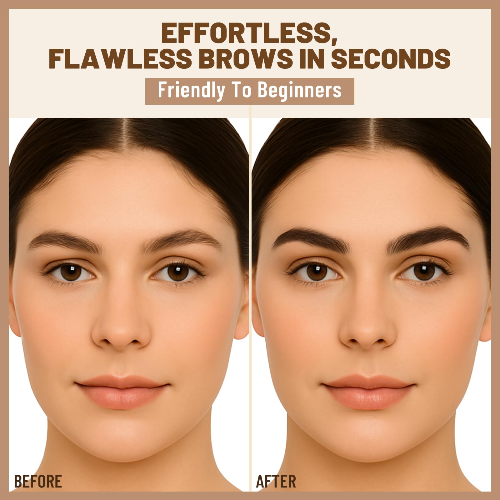 UCANBE pincel de cejas de extremos dobles para mezcla suave