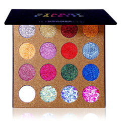 UCANBE Pro Glitter Eyeshadow Palette with chunky glitter shadows for bold eye looks.