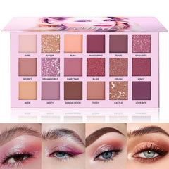 UCANBE professional 18-color palette compact with mirror for on-the-go looks