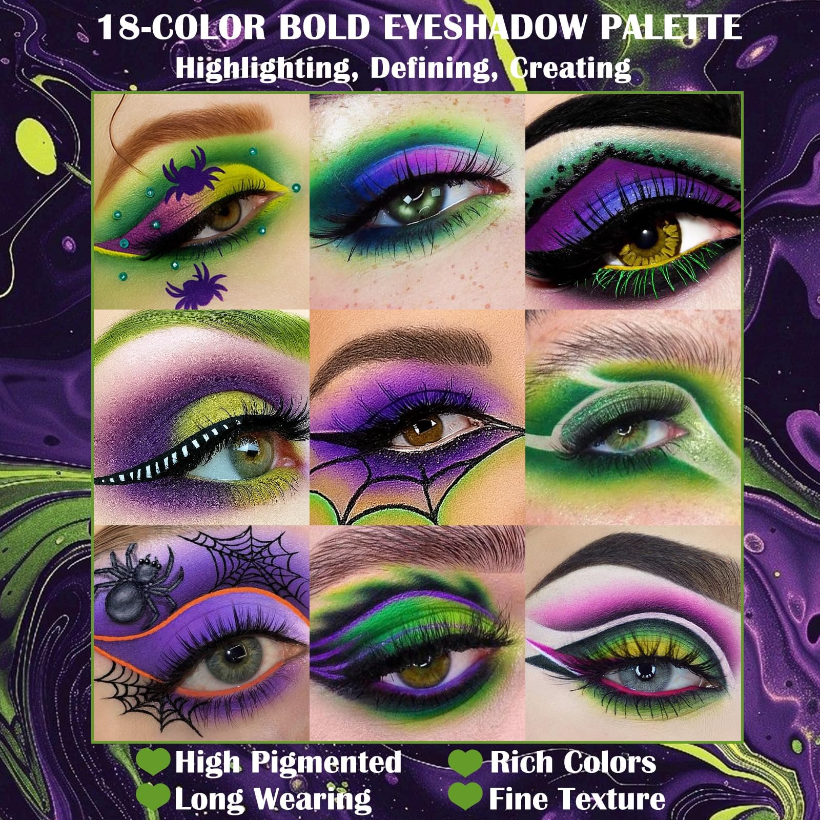 UCANBE violet shimmer shade adds depth for gothic or fantasy makeup effects.