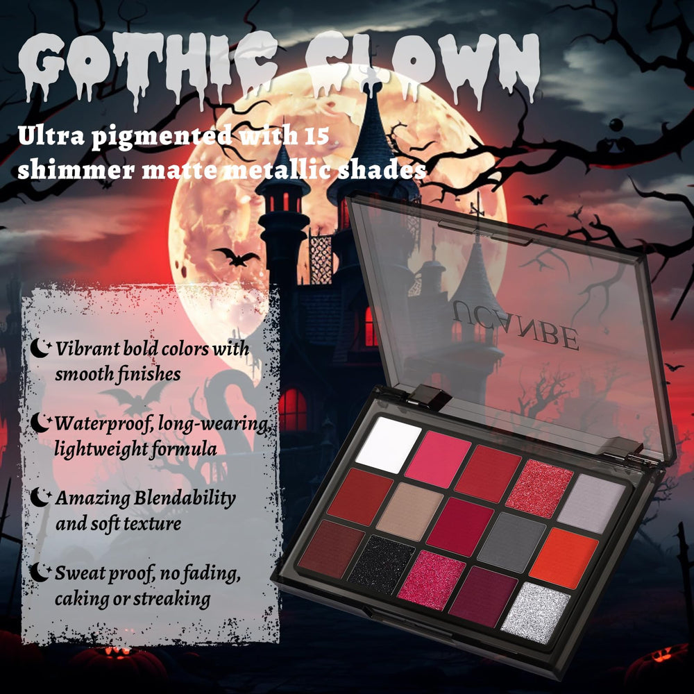 UCANBE red palette swatch highlights true red and burgundy shades for dramatic eyes.