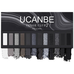 UCANBE Smokey Eyeshadow Palette open packaging showing a sleek, travel-ready case for on-the-go looks.