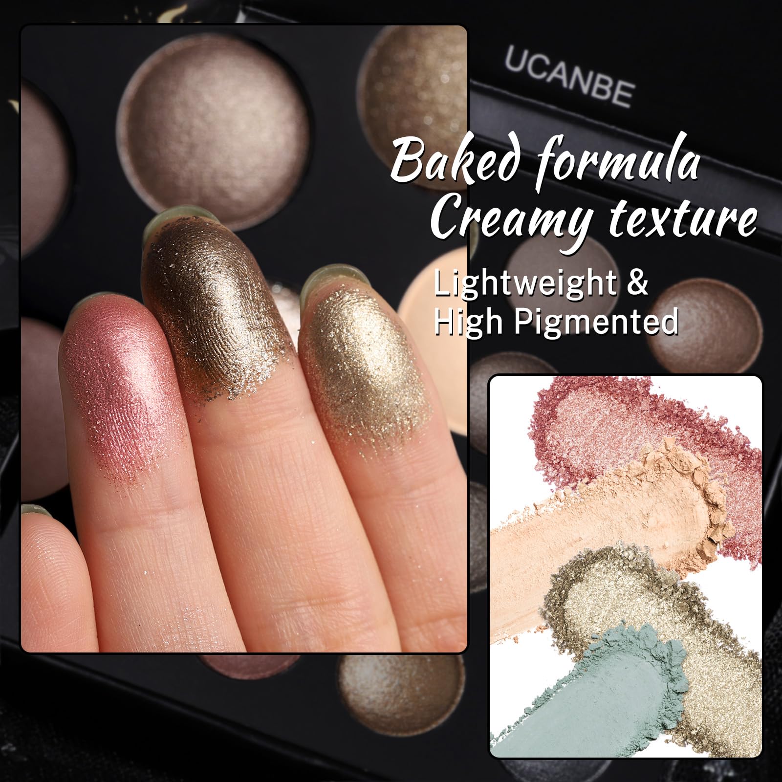 UCANBE sombras metalicas duraderas para un look impactante