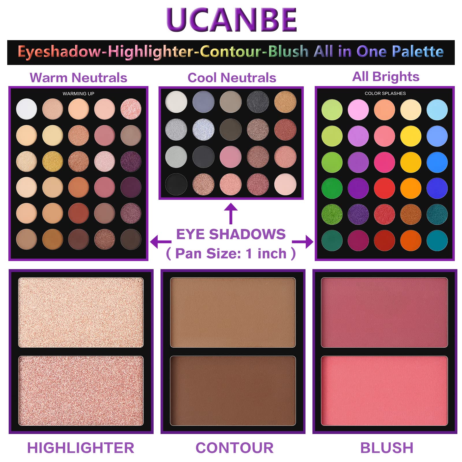 UCANBE sombras texturas mate y brillo para combinaciones versátiles