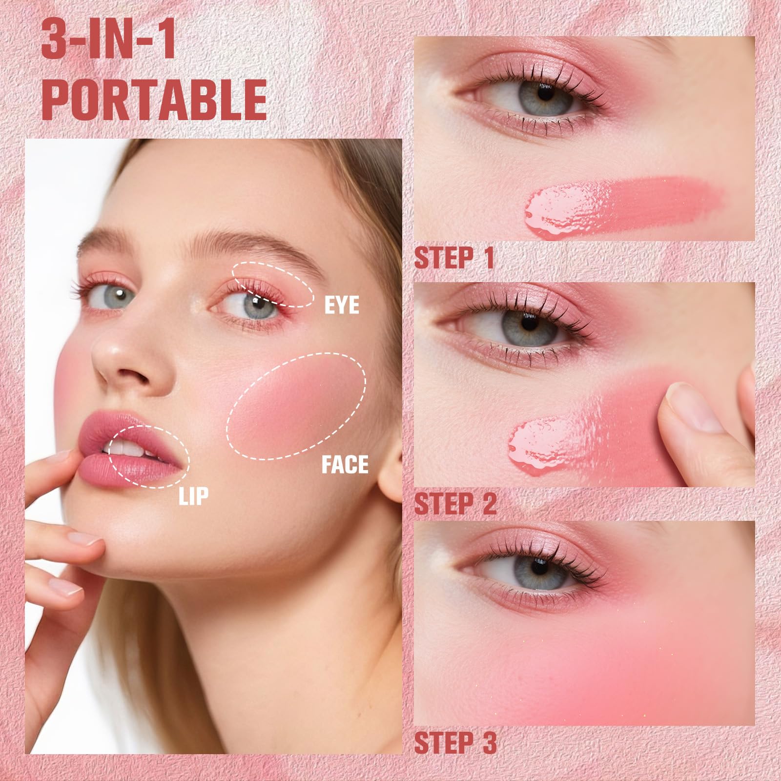 UCANBEMAKEUP Matte Liquid Blush, uso en labios para color duradero