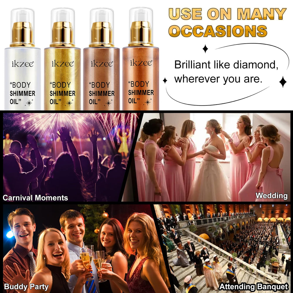 UCANBEMAKEUP Body Shimmer Oil versatile mix with foundation.