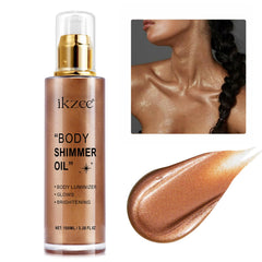 UCANBEMAKEUP Shimmer Oil 100ml bottle for radiant, lightweight glow.