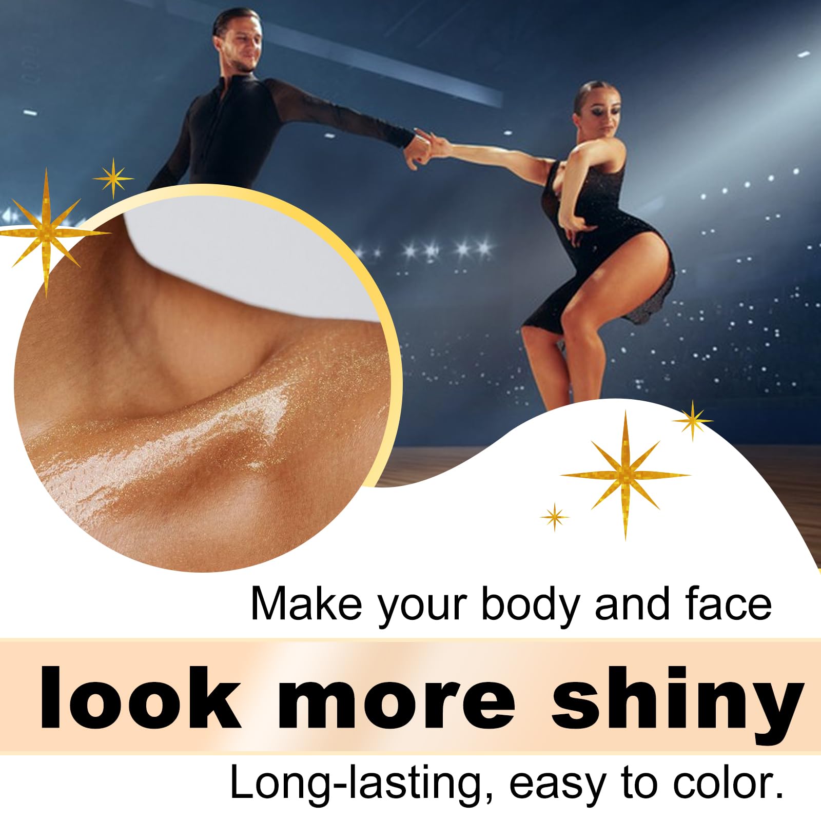 UCANBEMAKEUP Shimmer Oil with a water-resistant glow.