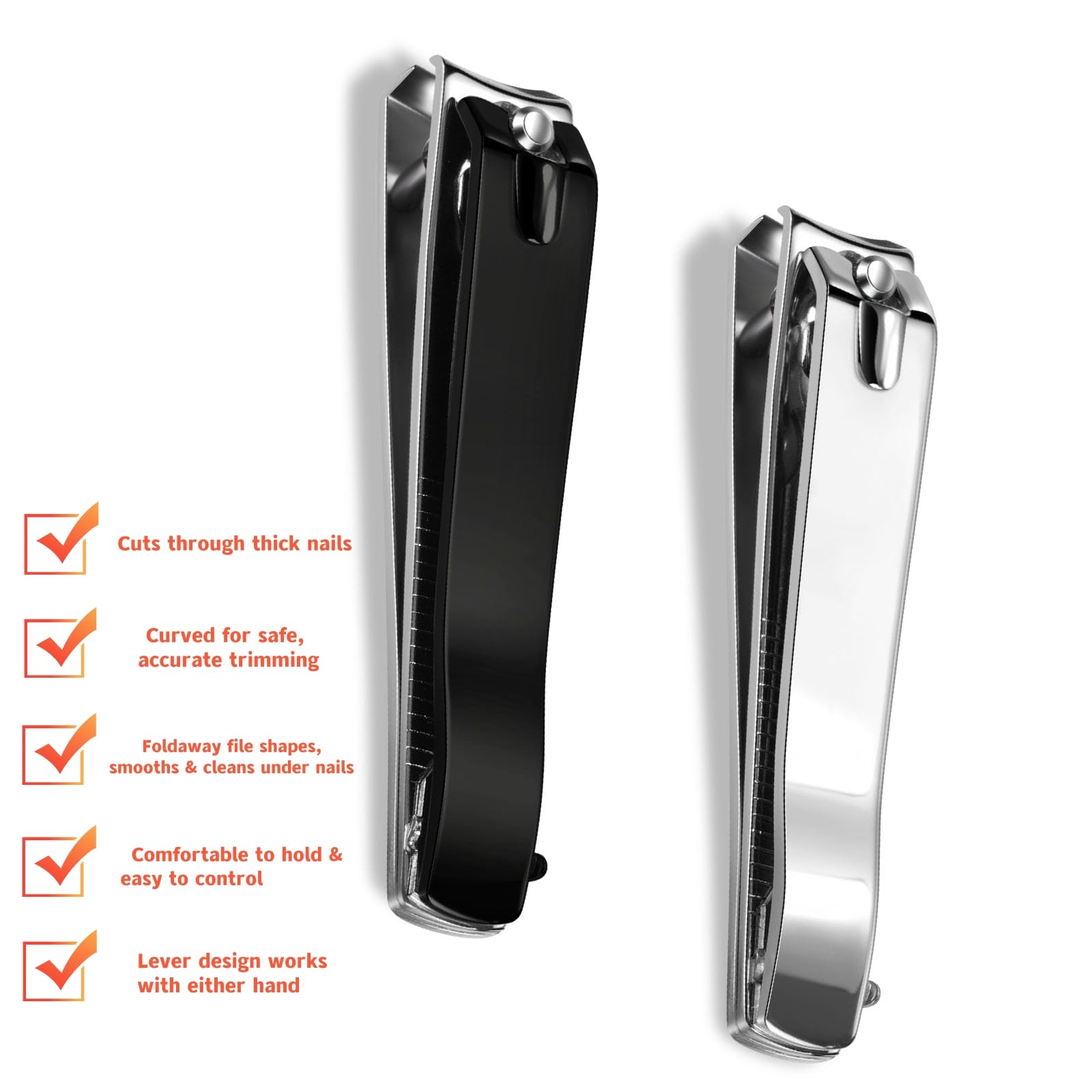 Ucheom ergonomic grip clippers held in hand for comfortable control.