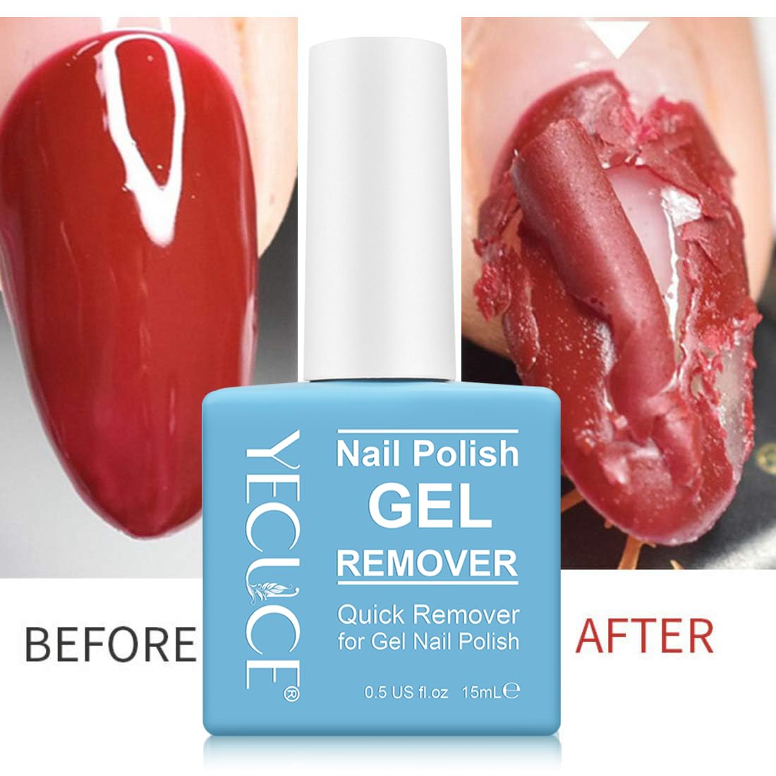 Ucobrusay removedor de gel para uñas: aplicación fácil sin envoltorio.