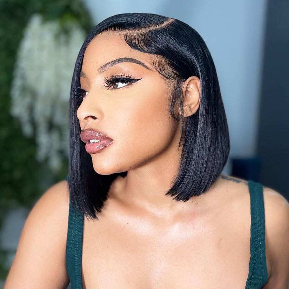 UCUVIC 10-inch bob wig creating a classic silhouette