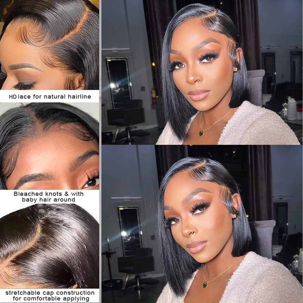 UCUVIC straight human hair bob wig for a sleek modern look