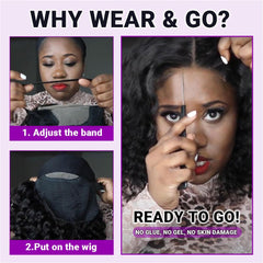 UCUVIC Curly Bob Wig with 5x5 lace closure creates seamless hairline.
