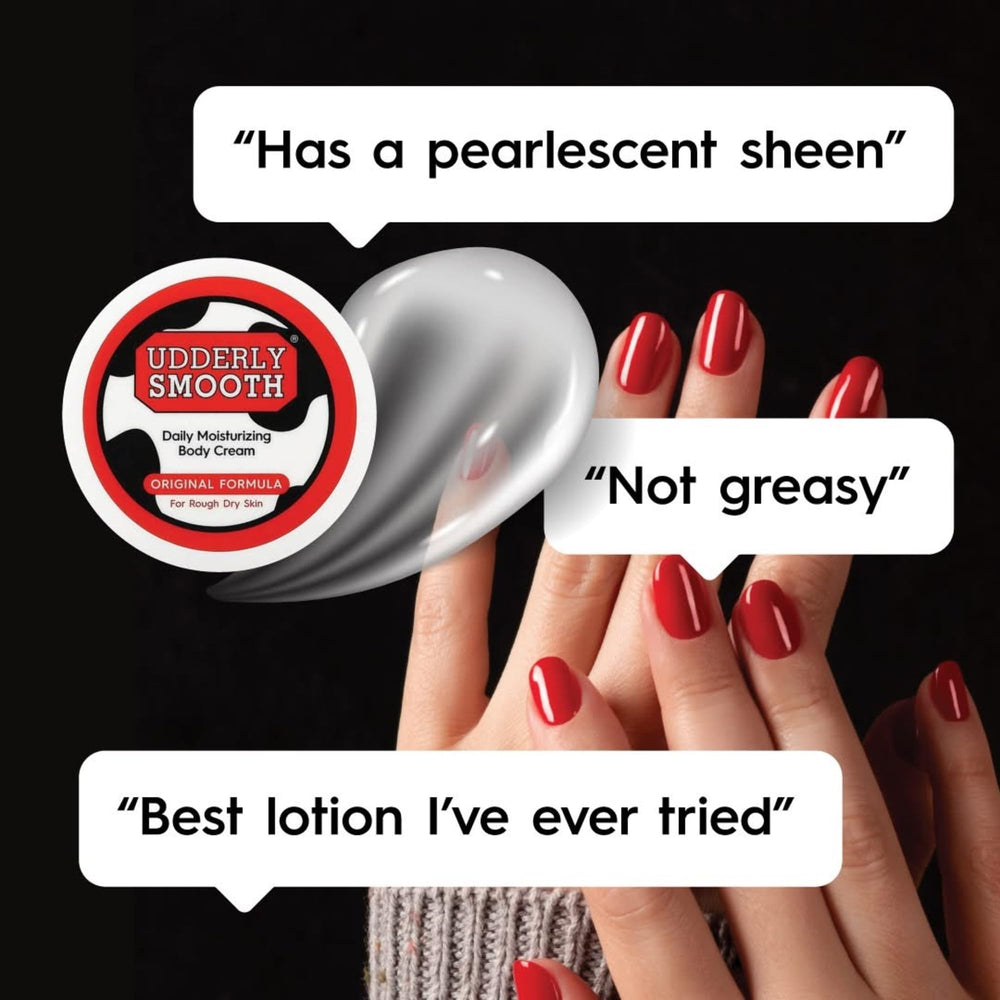 El envase Udderly Smooth, aplicación cómoda y rápida en cualquier lugar.