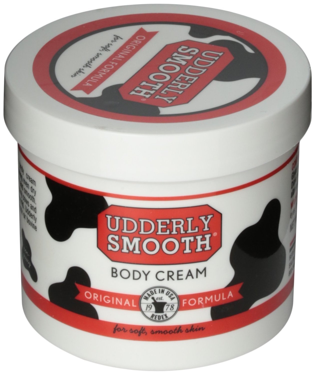 Udderly Smooth body cream jar for daily moisture and soft, hydrated skin
