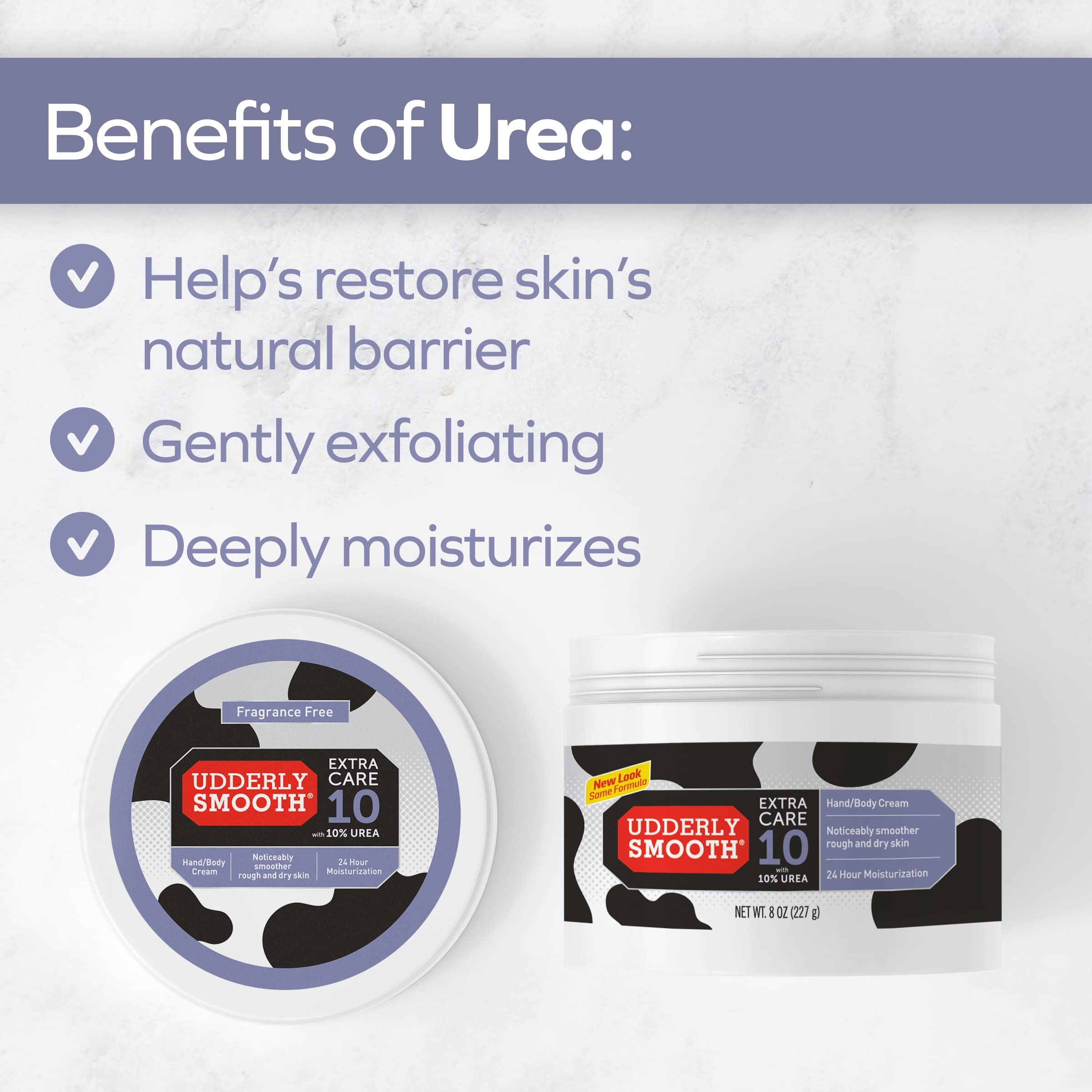 Hands applying Udderly Smooth Extra Care 10 for fast absorption.