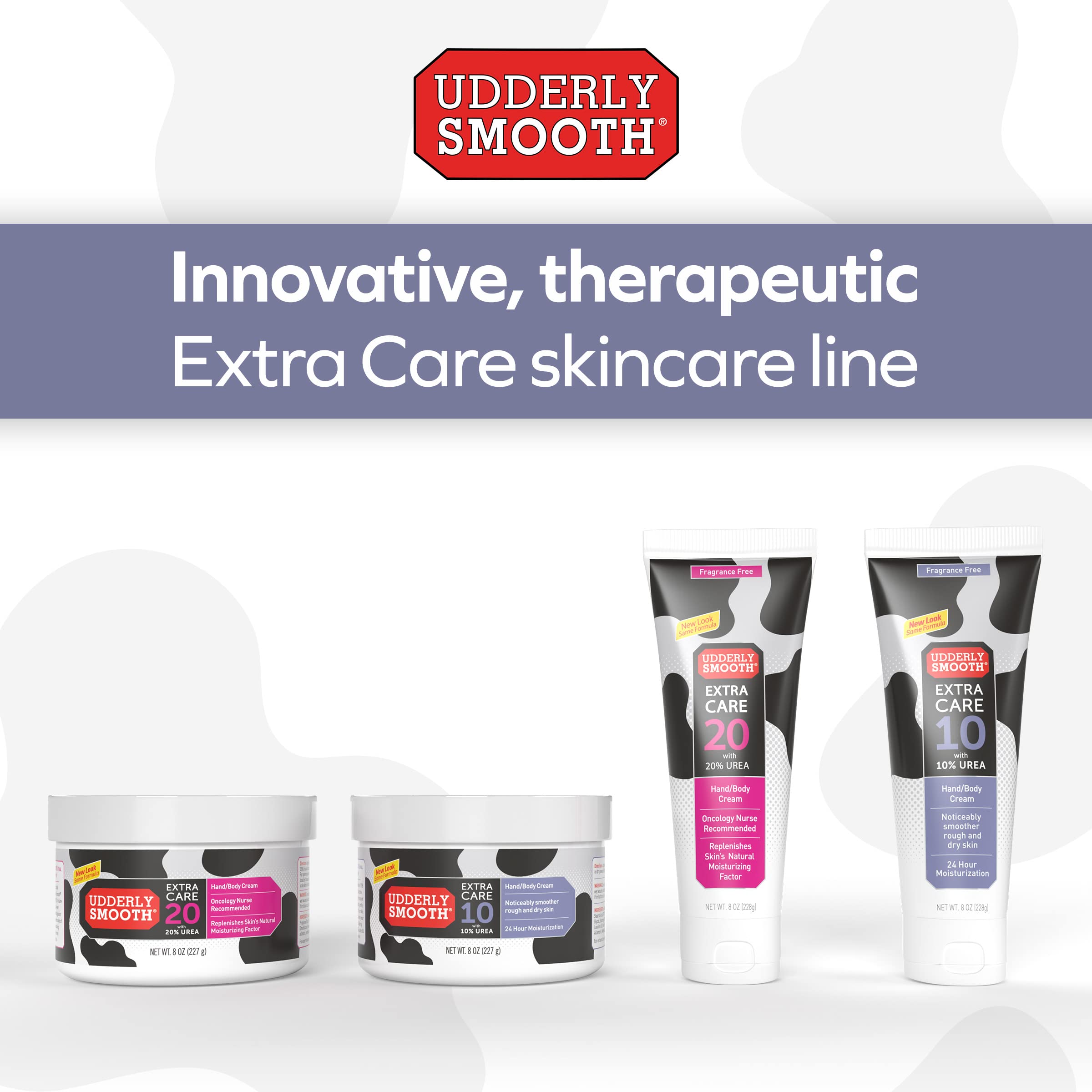 USA-made Udderly Smooth Extra Care 10 label on packaging.