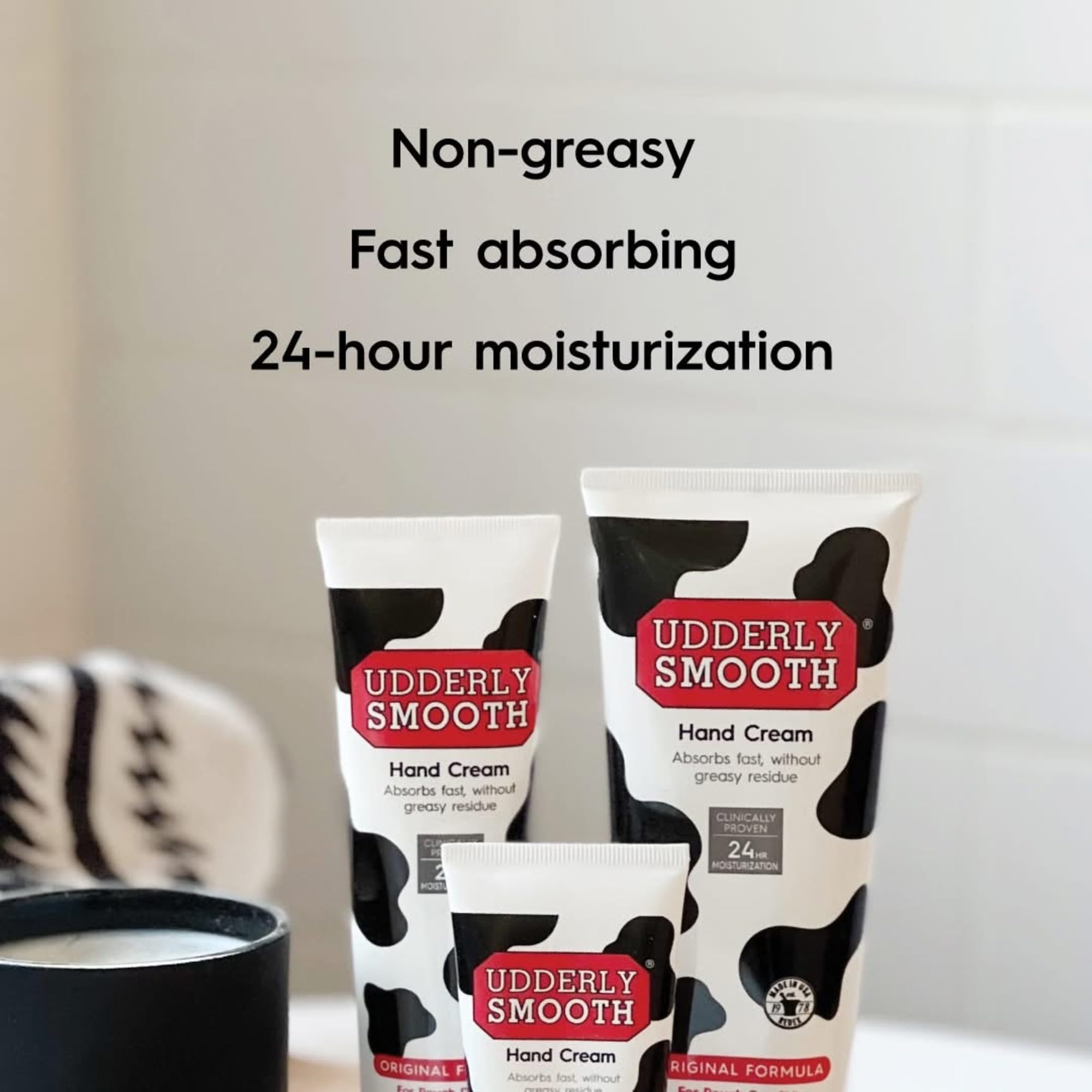 Formulación farmacéutica de Udderly Smooth para suavizar y calmar la piel.