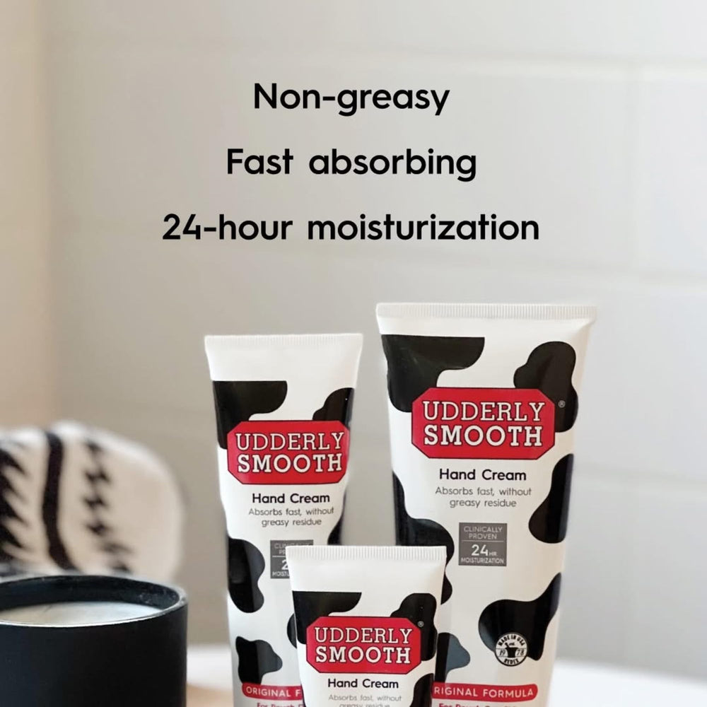 Formulación farmacéutica de Udderly Smooth para suavizar y calmar la piel.