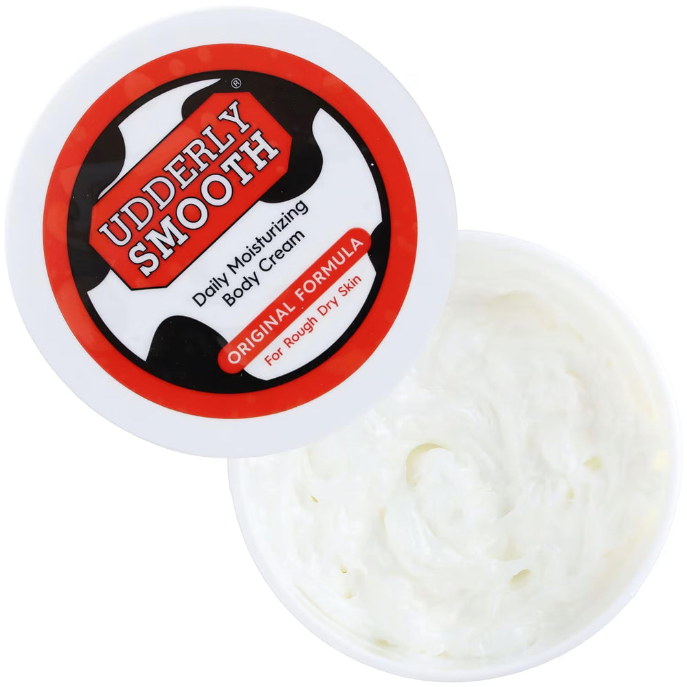 Udderly Smooth original formula logo emphasizes trusted skincare brand.