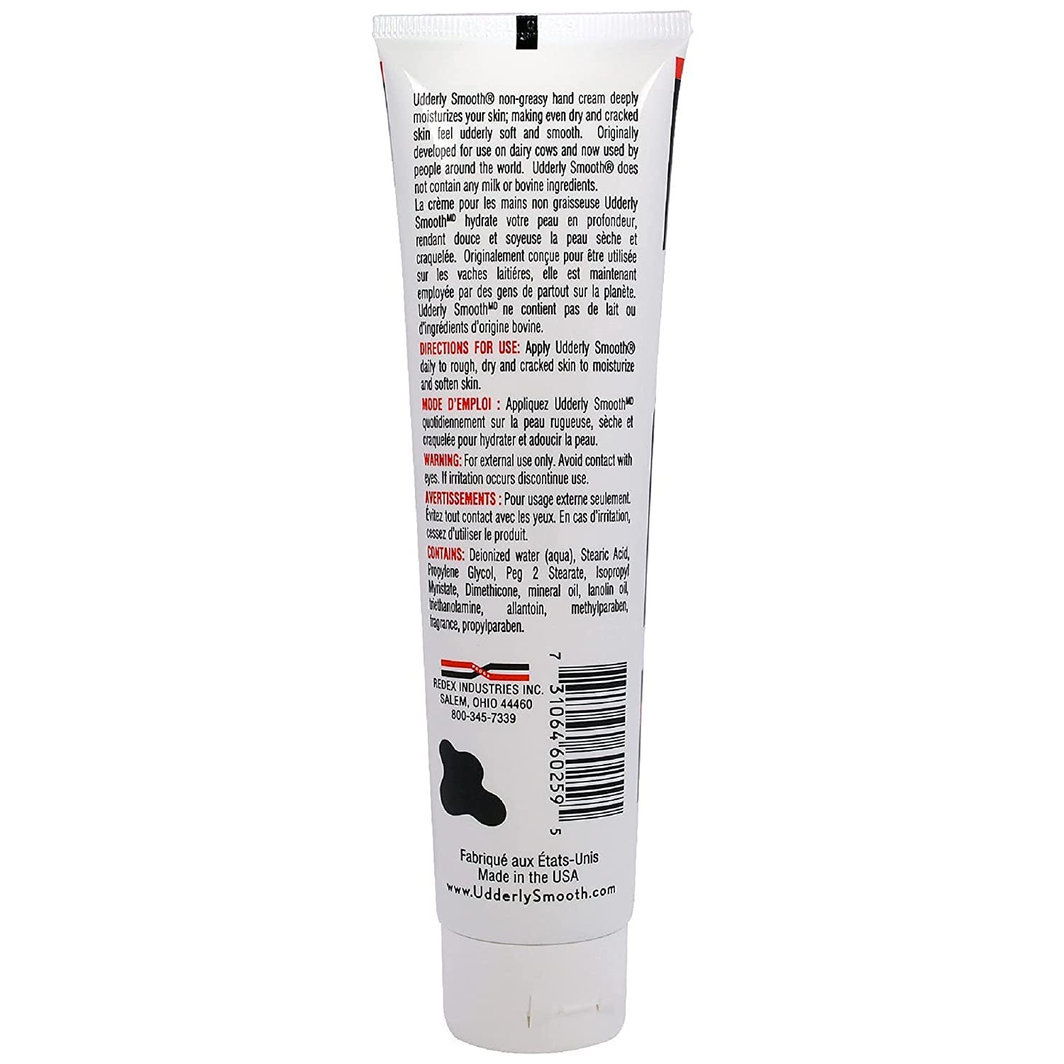 Udderly Smooth cream close-up showing smoothing texture for rough skin