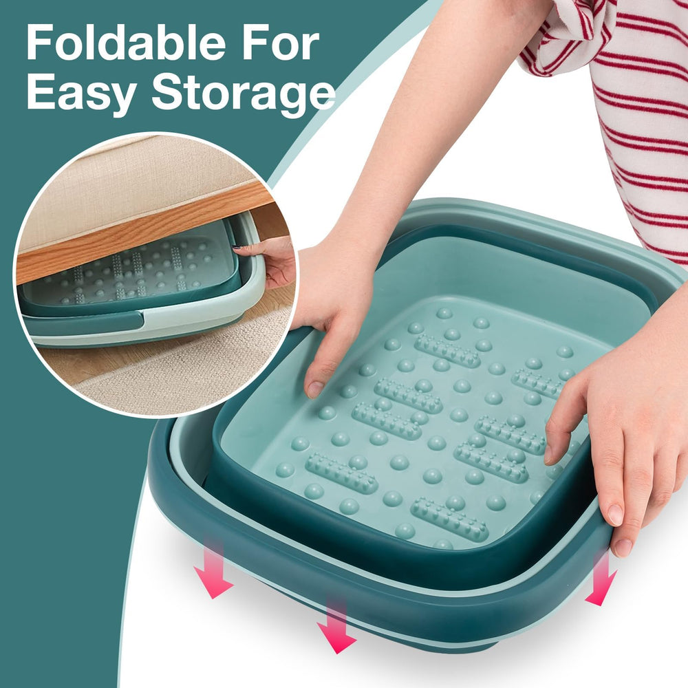 Udefineit foot bath basin includes 8 massage rollers for comfort