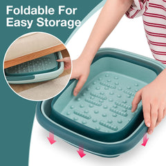 Udefineit foot bath basin includes 8 massage rollers for comfort
