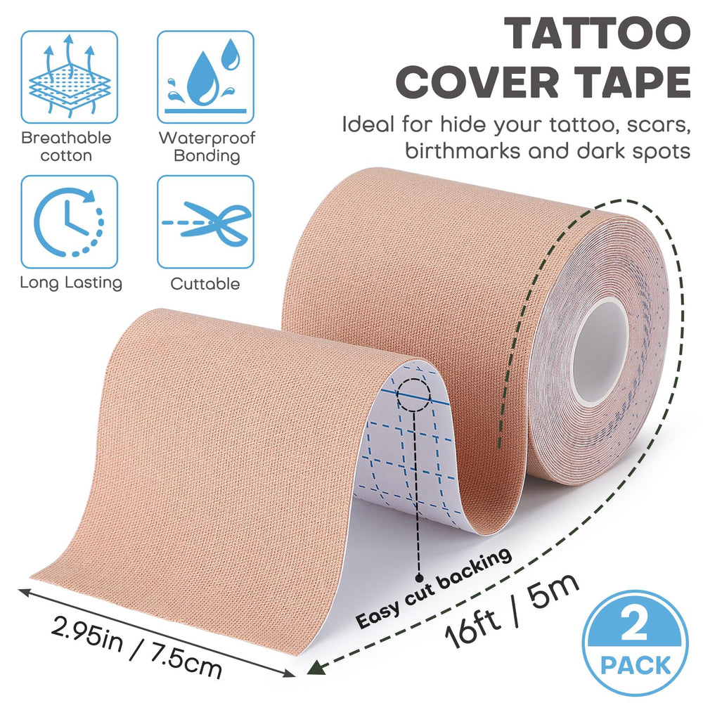 Udefineit cinta cobertura tatuaje 7,5 cm para cobertura estable