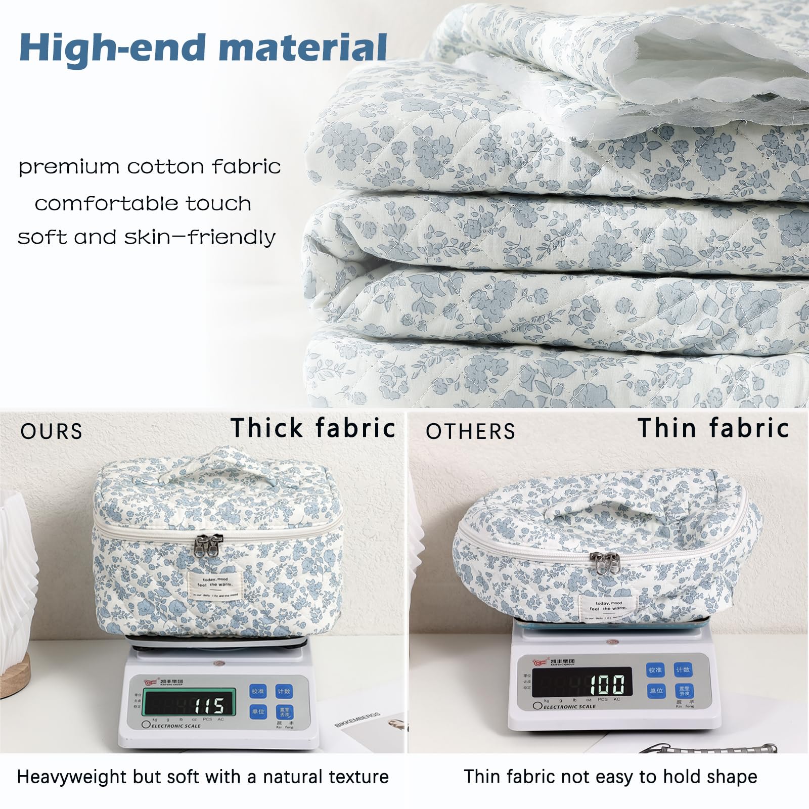 uekeboag foldable cosmetic bag travel accessory saved space in luggage.