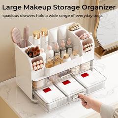 UFORU makeup organizer top storage area fits skincare and palettes neatly