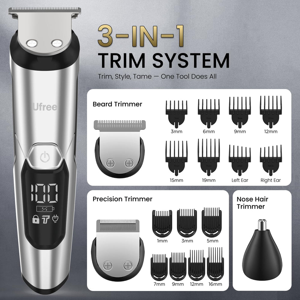 Guard range 1mm to 19mm for customizable beard lengths.