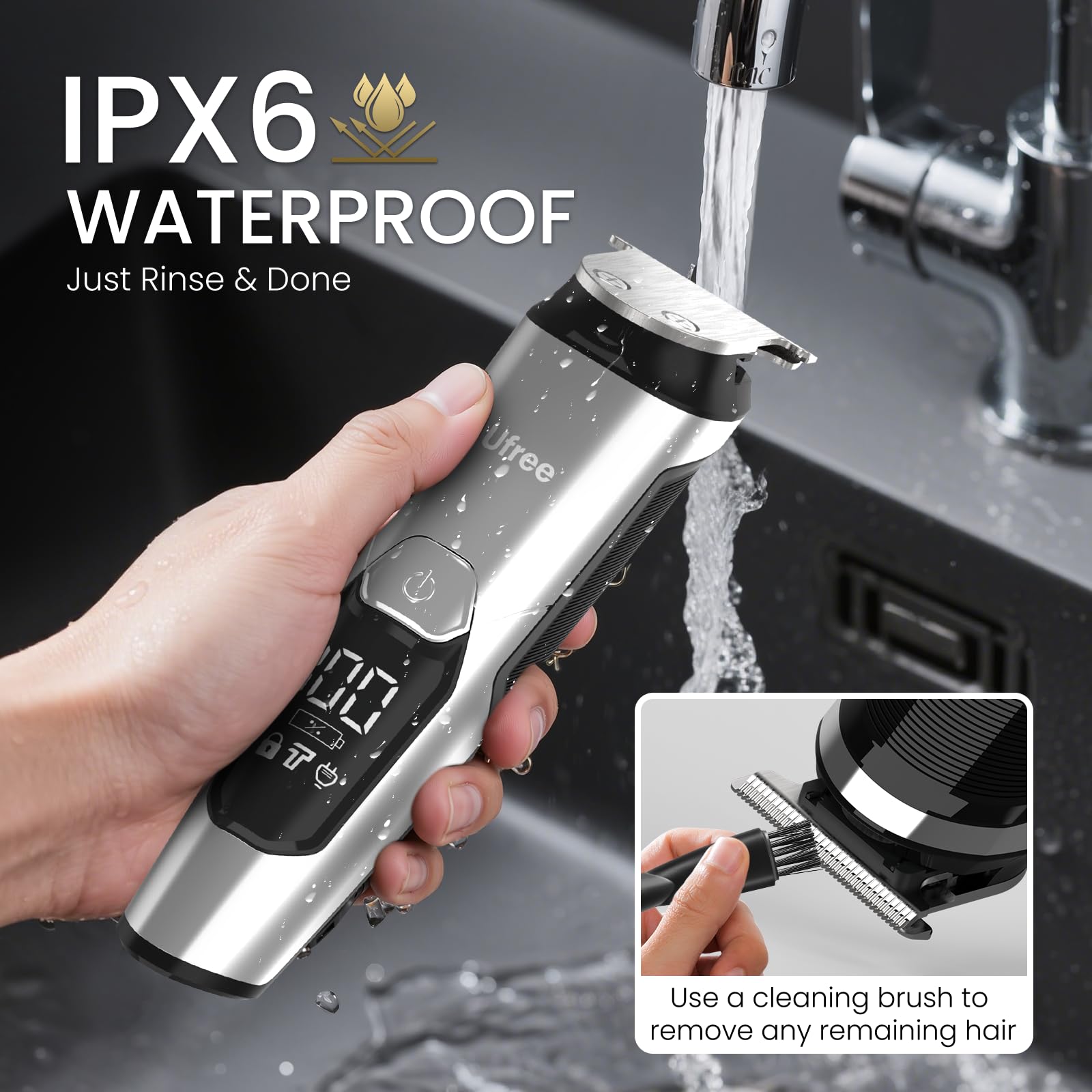 Rechargeable USB-C with long runtime for cordless styling sessions.